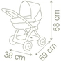 Коляска для ляльок Smoby Baby Nurse Модерн Люлька з кошиком Рожев (254118) - зменшене зображення 3