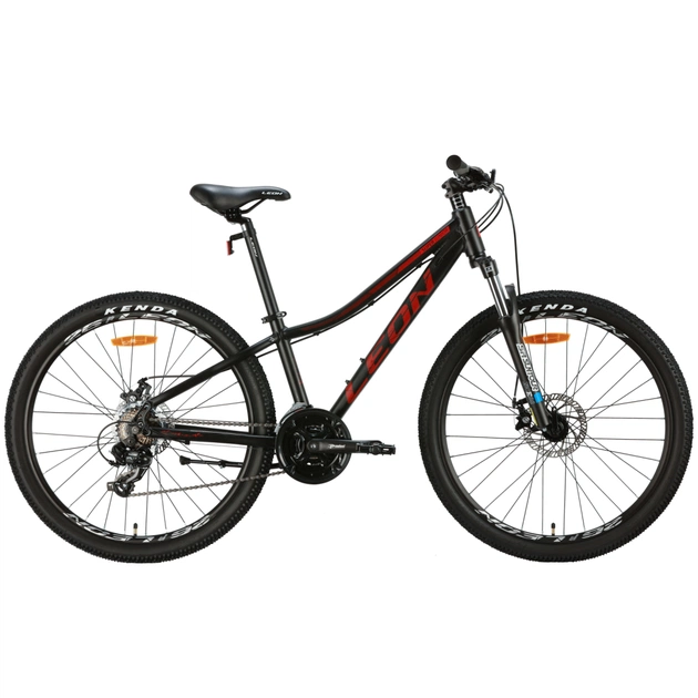 Велосипед Leon 26" Super Junior AM DD рама-13" Al чорний з червоним 2024 (OPS-LN-26-104) - изображение 1