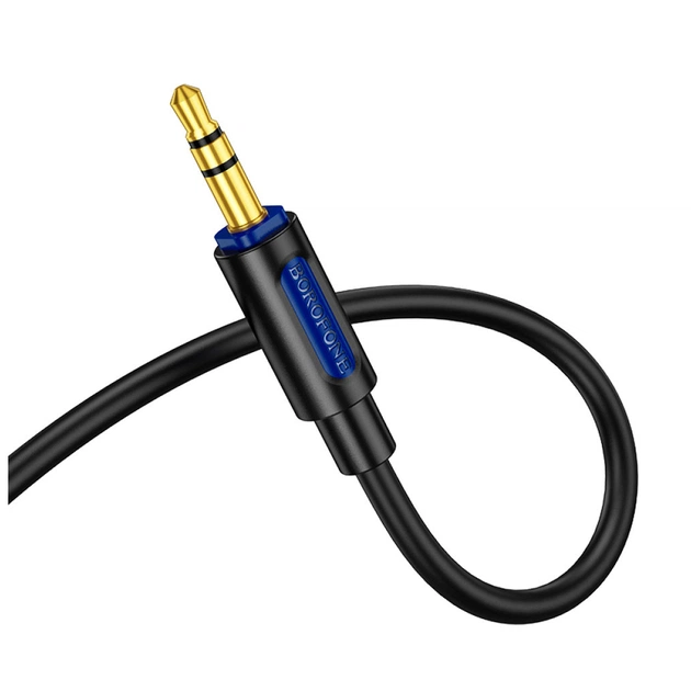 Кабель мультимедійний 3.5mm M to 3.5mm M 1.0m silicone black BOROFONE (6941991114373) - picture 4