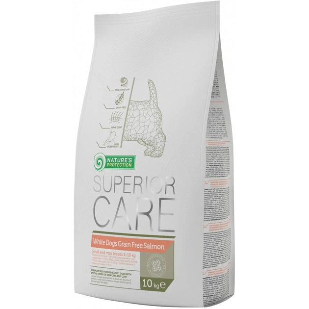 Сухой корм для собак Nature's Protection NP Superior Care White dogs Grain Free Salmon Adult Small an (NPSC45835) - изображение 1