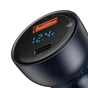 Зарядний пристрій Baseus USB + USB-C QC3.0 65W Particular Digital Display gray (CCKX-C0G) - зменшене зображення 4