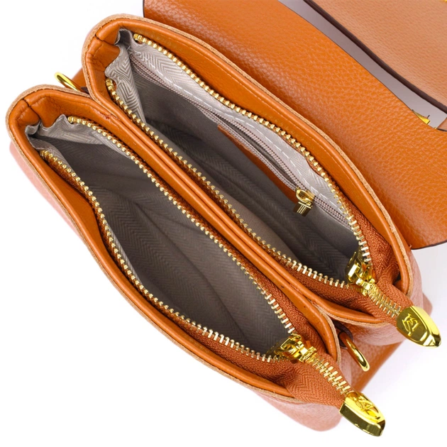 Сумка Vintage З натуральної шкіри Руда (22073) - зображення 7