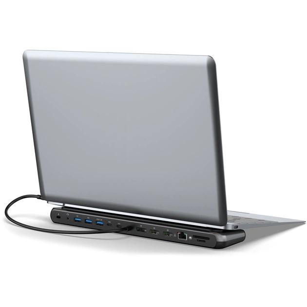 Порт-реплікатор Digitus USB-C > 2xHDMI/1xDP/3xUSB-A/USB-C/RJ54/PD/Audio (DA-70919) - зображення 4