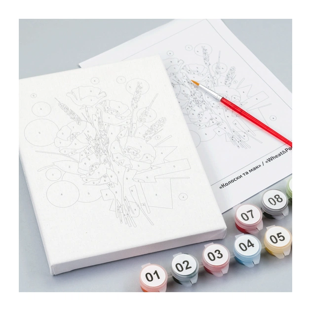 Картина по номерам Rosa Колоски і маки, 15х20см, з мольбертом (4823098548638) - picture 3