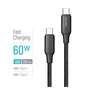 Дата кабель USB-C to USB-C 2.0m 3A 60W TPE embossed black ColorWay (CW-CBPDCC102-BK) - уменьшенное изображение 4