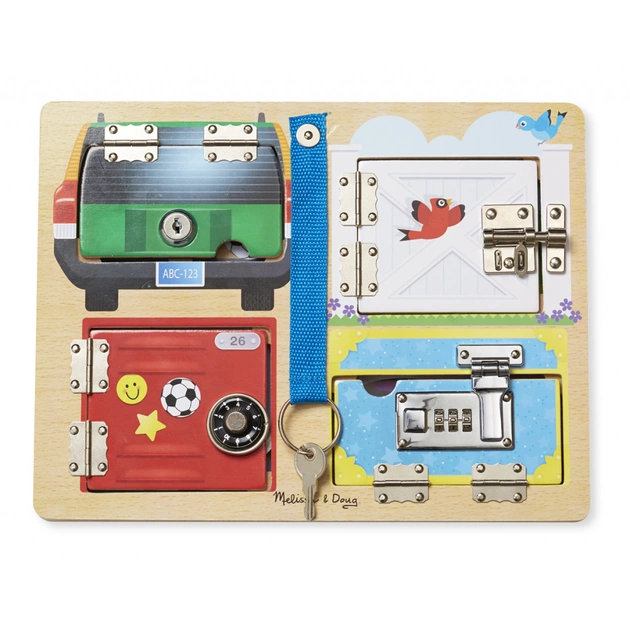 Игровой набор Melissa&Doug Деревянная доска с защелками и блокировкой (MD19540) - изображение 1