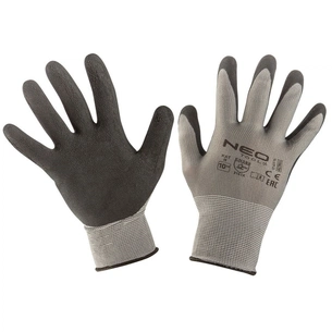 Захисні рукавиці Neo Tools робочі, з латексним покриттям (піна), р. 10 (97-617-10) зображення 1