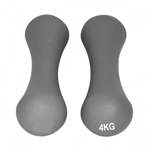 Гантель PowerPlay неопренові 4126 Spartacus 2 х 4 кг Сірі (PP_4126_4kg_2in) - picture 2