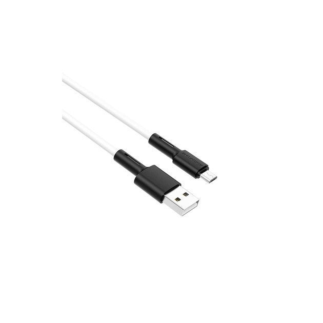 Дата кабель USB 2.0 AM to Micro 5P 1.0m silicone white BOROFONE (6931474710383) - изображение 1