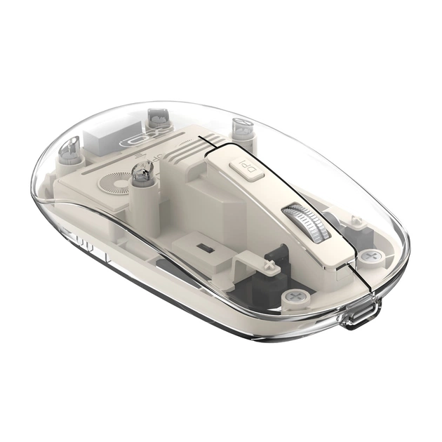 Мишка XO M12 Wireless Transparent/White (M12 White) - зображення 1