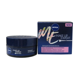 Маска для обличчя Nivea Make Up Expert нічна з гіалуроновою кислотою 50 мл (4005900746436) зображення 1