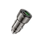 Зарядний пристрій HOCO 1xUSB-C PD38W + 1xUSB car adapter transparent Z52 black (6942007601740) - зменшене зображення 2