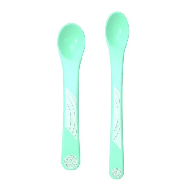 Набір дитячого посуду Twistshake 4+ ложок 2 шт м'ятні (78191) - picture 1