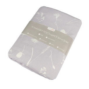 Постільна білизна Home Line Васильки білі і лавандові бязь полуторний (163010) зображення 1