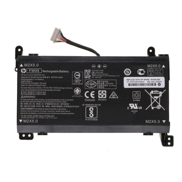 Аккумулятор для ноутбука HP Omen17-anHSTNN-LB8B, 5700mAh (83.22Wh), 8cell, 14.6V, Li-ion (A47544) - изображение 1