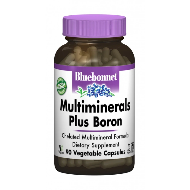 Мінерали Bluebonnet Nutrition Мультімінерали + Бор з Залізом, 90 гелевих капсул (BLB0210) - зображення 1