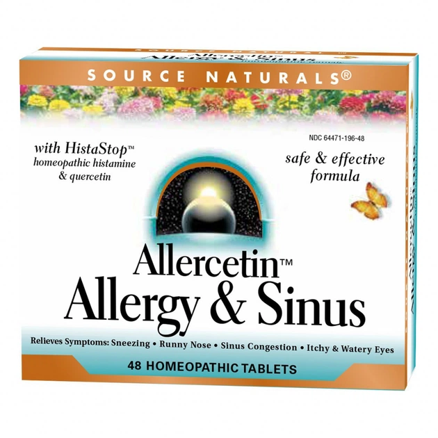 Вітамінно-мінеральний комплекс Source Naturals Рослинний Комплекс від Алергії, Allercetin, 48 таблеток д (SNS-01196) - зображення 1