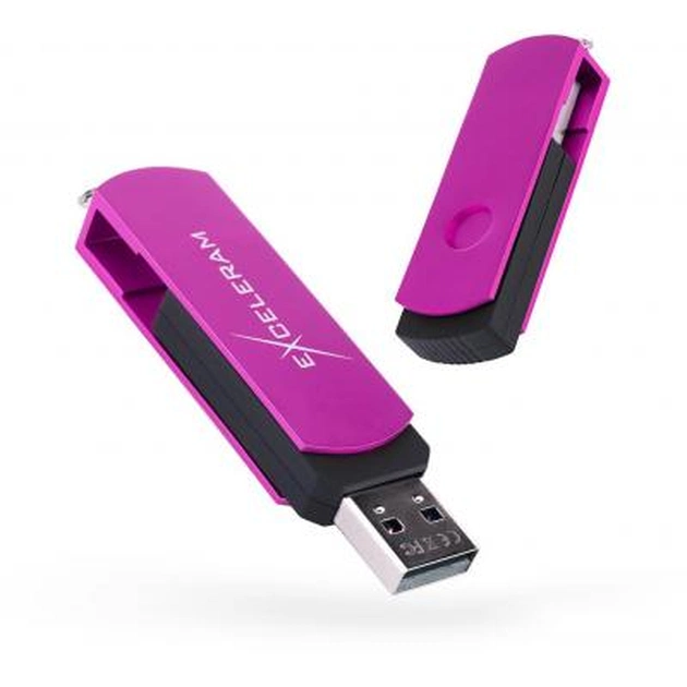 USB флеш накопичувач eXceleram 8GB P2 Series Purple/Black USB 2.0 (EXP2U2PUB08) - зображення 1