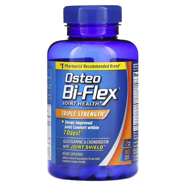 Вітамінно-мінеральний комплекс Osteo Bi-Flex Здоров'я суглобів, потрійна сила, Joint Health, Triple Strength, 80 таблеток (OBF-03121) - изображение 1