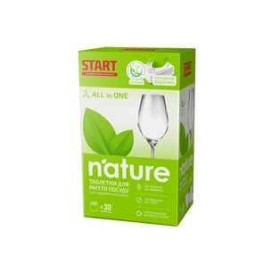 Таблетки для посудомийних машин Start Nature Екологічні 30 шт. (4820207100305) зображення 1