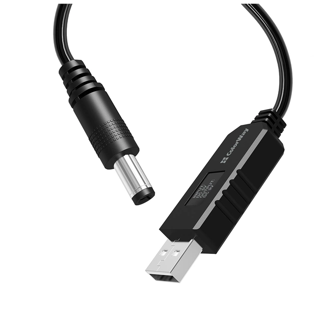 Кабель живлення USB to DC 5.5x2.5mm 9V 1.0m black ColorWay (CW-CBUD066-BK) - picture 6