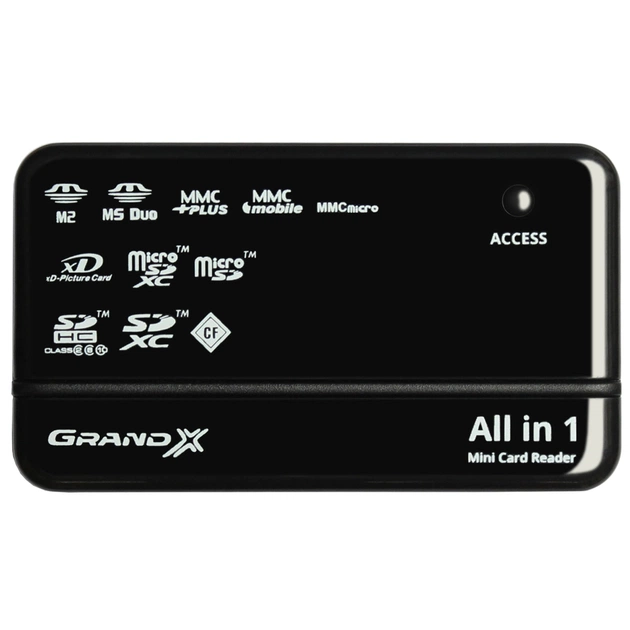 Зчитувач флеш-карт Grand-X CRX05Black - зображення 1