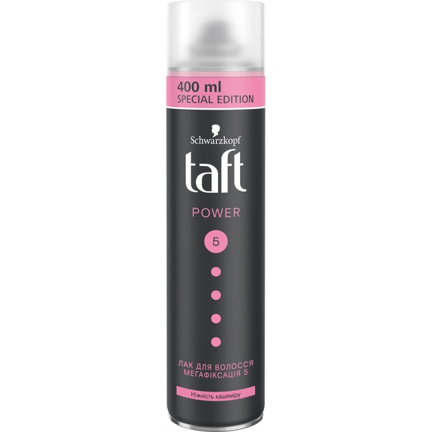 Лак для волосся Taft Power Ніжність кашеміру Мегафіксація 5 400 мл (4015001003451) - picture 1