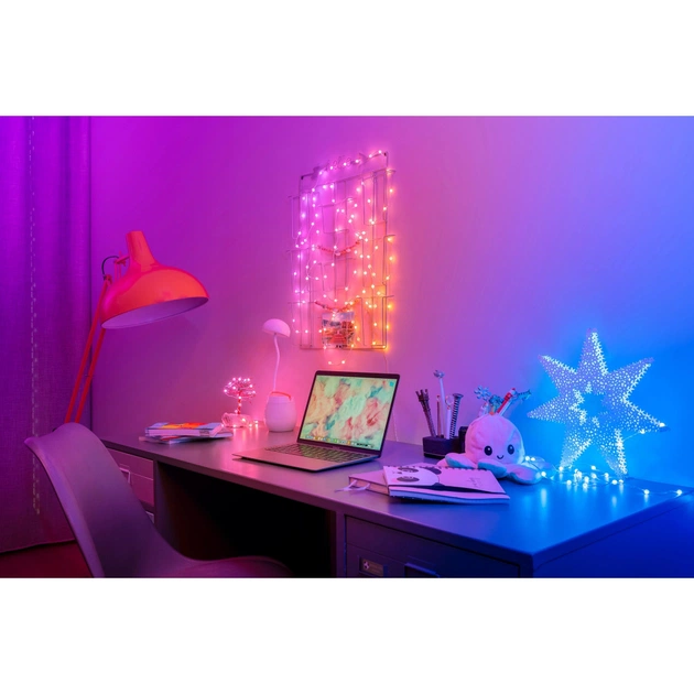 Гірлянда Twinkly Smart LED Strings USB 100 Pearl-shaped RGB LEDs, Clear Wire, USB-C 6м (TWKP100RGB-T) - picture 10