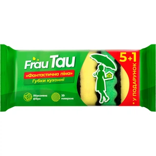 Губки кухонні Frau Tau Фантастична піна 6 шт. (4820195507896) зображення 1