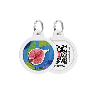 Адресник для тварин WAUDOG Smart ID з QR паспортом "Інжир", коло 25 мм (225-4053) зображення 1
