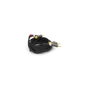 Кабель мультимедійний 3xRCA M to 3xRCA M 1.5m black VEGGIEG (YT-AV301) - уменьшенное изображение 3