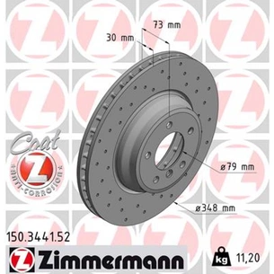 Гальмівний диск ZIMMERMANN 150.3441.52 зображення 1