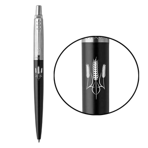 Ручка кулькова Parker JOTTER 17 UKRAINE Бонд Street Black CT BP Тризуб із колосків (16232_T059w) зображення 1