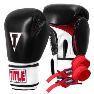 Боксерські рукавички Title Classic Leather 2.0 Black/White/Red M 12 oz (CSBGL2 M BK/WH/RD) зображення 1