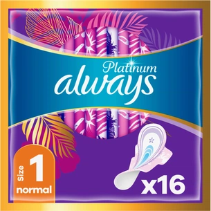 Гігієнічні прокладки Always Platinum Normal (Розмір 1) 16 шт. (8001090444912) зображення 1