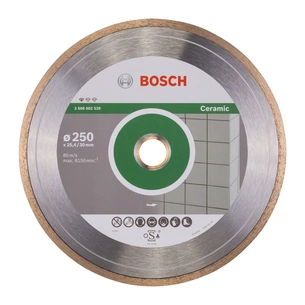 Диск пильний Bosch алмазний Standard for Ceramic, 250 мм, 25.4-30мм, 1.6мм, 7мм (2.608.602.539) зображення 1