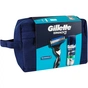 Набір косметики Gillette Бритва Mach3 з 2 змінними картриджами + Гель для гоління Series 200 мл + Косметичка (8700216075251) - зменшене зображення 3