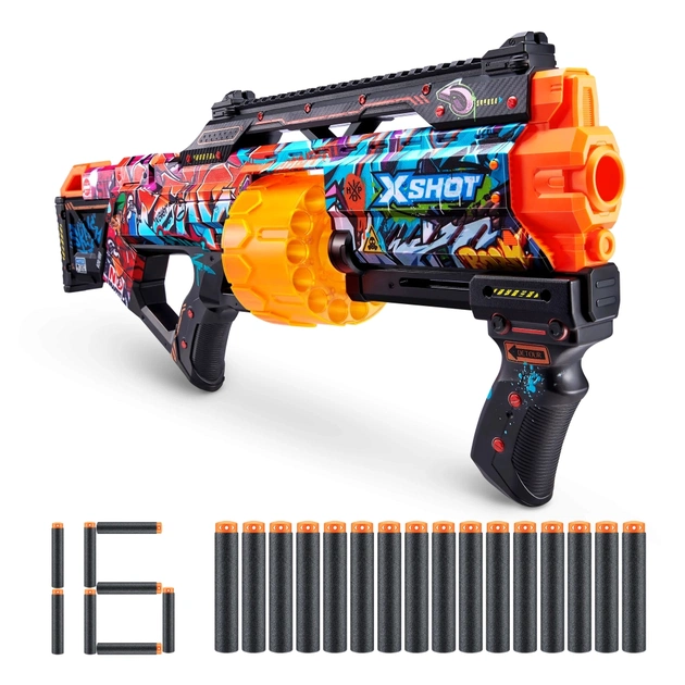 Іграшкова зброя Zuru X-Shot Швидкострільний бластер Skins Last Stand Graffiti (16 патронів) (36518B) - зображення 1