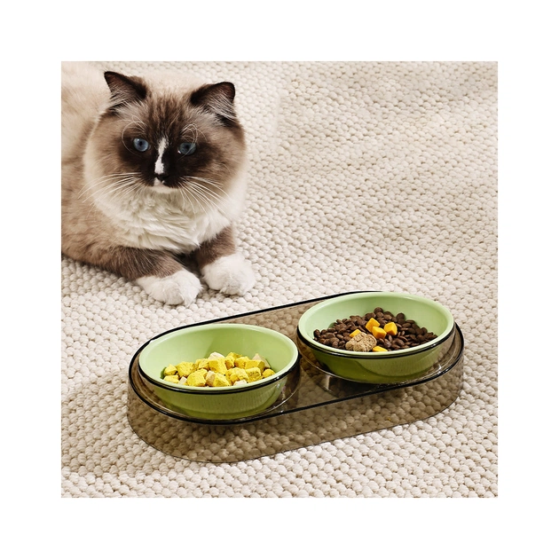 Посуд для котів Me&Pet Миска подвійна зелена (NMP28-2) - picture 8