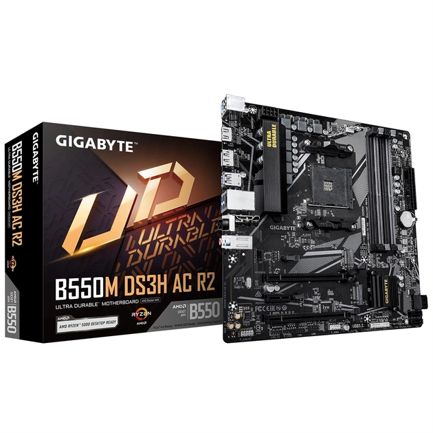 Материнская плата Gigabyte B550M DS3H AC R2 Socket AM4 - изображение 1