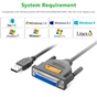 Кабель для принтера USB 2.0 to DB25 2.0m US167 black Ugreen (20224) - зменшене зображення 12