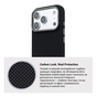Чохол до мобільного телефона Armorstandart LikeCarbon2 MagCase Apple iPhone 17 Pro Kevlar Black (ARM88378) - зменшене зображення 7