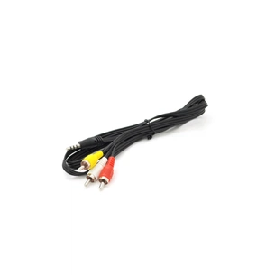 Кабель мультимедійний 3.5mm M to 3xRCA M 1.0m AV black Voltronic (YT-3.5(M)/3хRCA(M)-1.0CCA) зображення 1