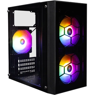 Корпус 1stPlayer X1-BK-3F1-PS-600FK-EU Black 600W зображення 1