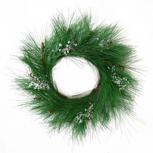 Різдвяний вінок Novogod`ko Сніговичок 15 см без прикрас (904475) picture 1