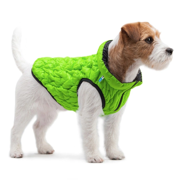 Курточка для тварин Collar AiryVest UNI двостороння S 38 салатово-чорна (2537) - зображення 1