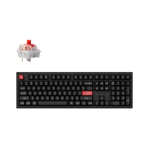 Клавіатура Keychron K10 PRO K pro Red QMK Wireless/Bluetooth/USB-А UA Black (K10P-A1-UA) - зображення 1