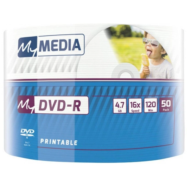 Диск DVD MyMedia DVD-R 4.7GB 16X Wrap Printable 50шт (69202) - изображение 3
