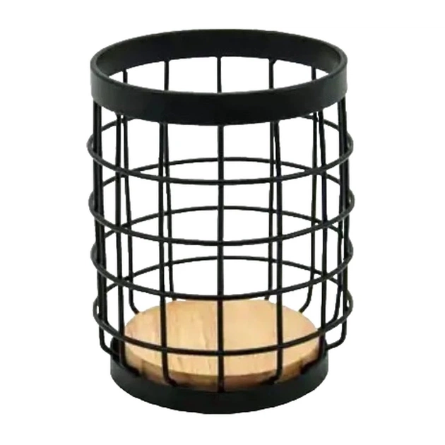 Підставка для кухонного приладдя Ardesto Midori, 12х12х15.5см, метал, дерево, чорний (AR0925B) - picture 1