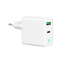Зарядний пристрій Gembird 1xUSB-A + 1 Type-C (PD20Вт + QC3.0 18Вт) white (TA-UC-PDQC20L-W-01) - зменшене зображення 5